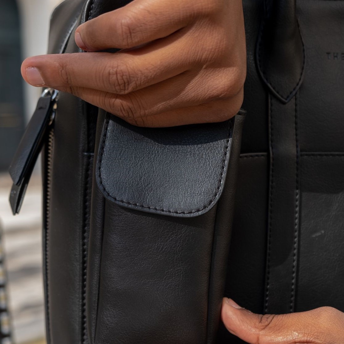 black vegan glasses case for men